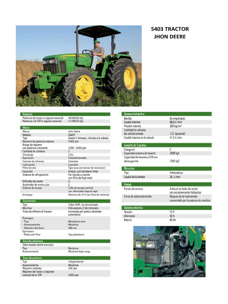 ficha tecnica de tractor.docx | Trator | Fabricantes de Veículos ...