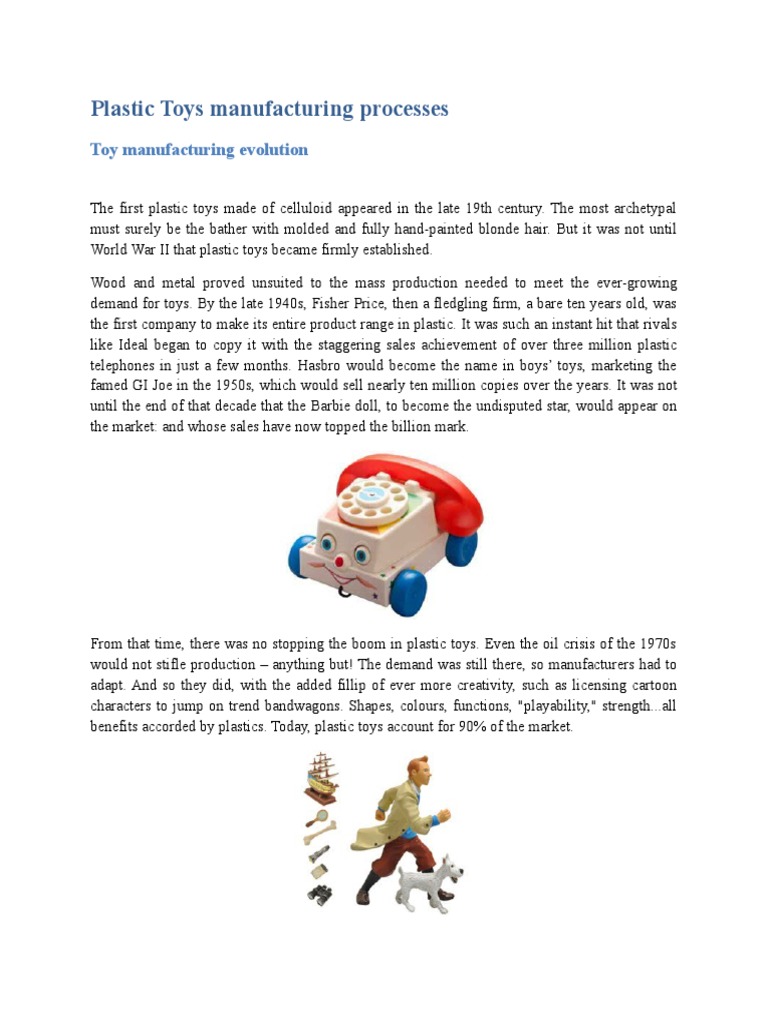 Plastic Toys Manufacturing Processes Download Free PDF Industries Building Materials