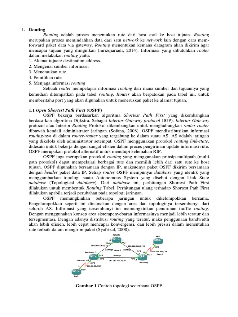 OSPF vs RIP: Perbandingan Kinerja Routing | PDF
