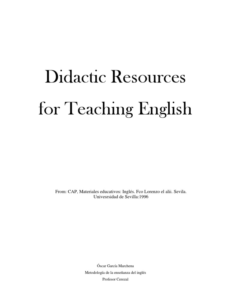 Effective Didactic Resources for English | PDF | Speech | Reading (Process)