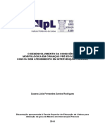 O Desenvolvimento Da Consciência Morfológica em Crianças Pré-Escolares, Com Ou Sem Atendimento em Intervenção Precoce