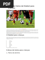 8 Dicas de Treino de Futebol Para Crianças