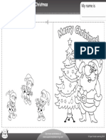 We Wish You A Merry Christmas Worksheet Christmas Card BW PDF