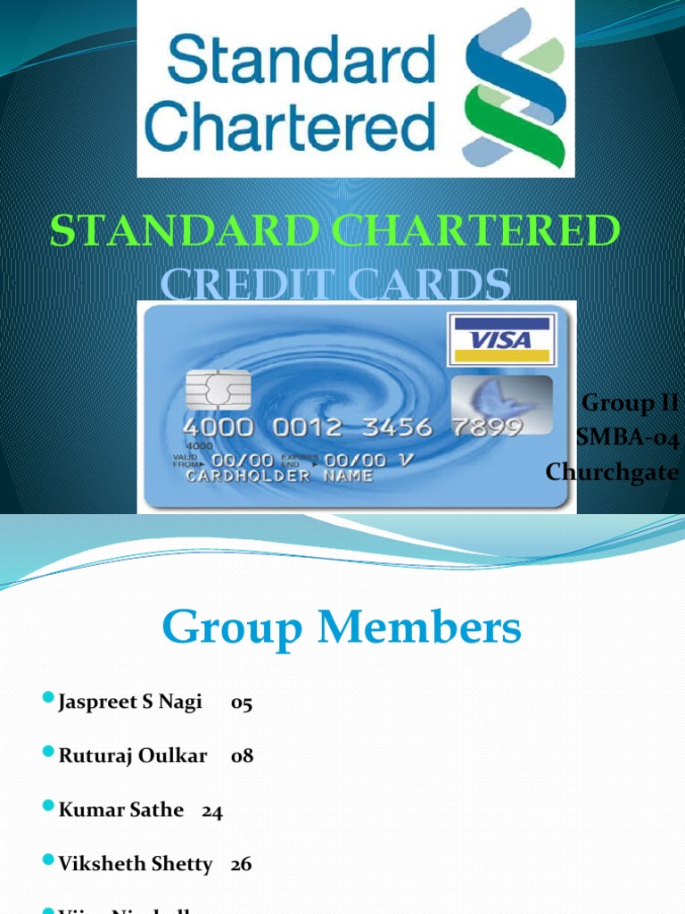 Standard Chartered Credit Cards PDF Payments Credit Card