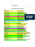 School Calendar 18-19