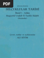 1788-Biyoqrafilerle Selcuqlular Tarixi Ibnul Adim Buqyetut Talib Fi Tarixi Haleb-Sechmeler-Chev-Ali Sevim-1982-317s PDF