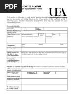 Student Associates Scheme: Student Associate Application Form