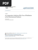 A Comparative Analysis of the Uses of Mediation in the Entertainm