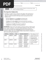 Resource Pages The Imperfect Subjunctive