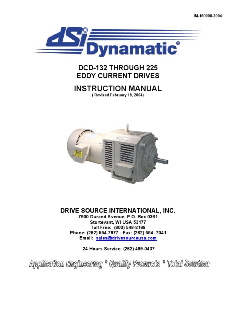 Eddy Current Drives PDF Clutch Electric Motor