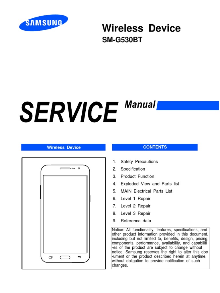 SM-G530BT SERVICE MANUAL.pdf | Electrostatic Discharge | Electrical  Engineering