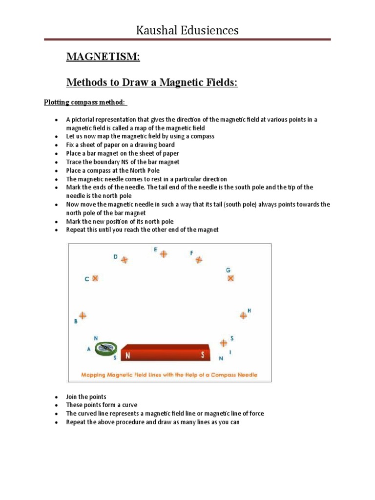 Drawing Magnetic Fields with Compass | PDF | Compass | Magnetic Field