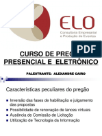 PREGÃO AULA - ELO - 2 Dias para Terceiro Com Meio Dia de Simulação Do ComprasNet e Meio Dia de SRP