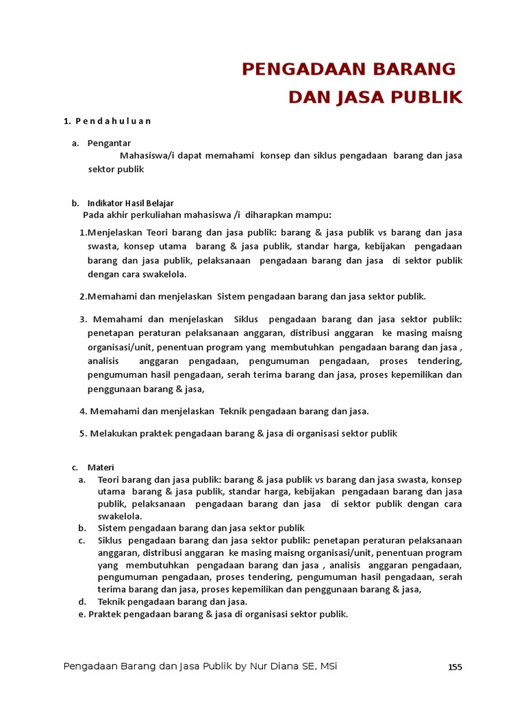 Materi Pengadaan Barang dan Jasa | PDF