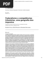 Federalismo e Competências Tributárias, Uma Geografia Dos Impostos