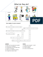 What Do They Do?: Now Complete The Jobs Crossword