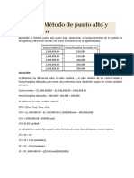 Ejemplo Método de Punto Alto y Punto Bajo