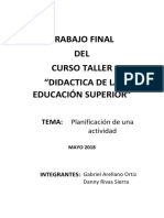 Proyecto Curso Didáctica de Educación Universitaria