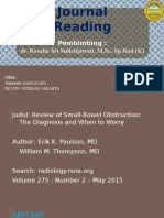 Journal Reading: Dr. Rosalia Sri Sulistijawati, M.SC, SP - Rad (K)