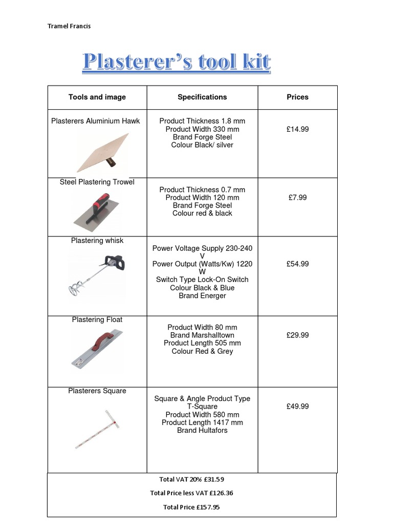 Plastering Tools and Techniques Guide | PDF | Plaster | Building Materials