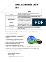 The Renewable Energies Used in Buildings