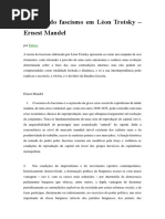 a Teoria Do Fascismo Em Léon Trotsky - Mandel