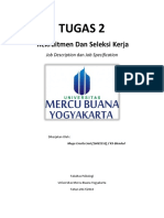 TUGAS 2 Job Description Dan Job Spesification - Oleh Mega Crosita Sari (16081552) - R3 Blended-Psikologi