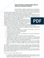Documento Del SA in Materia Di DdL 1905 e Di Avvio AA 2010-11