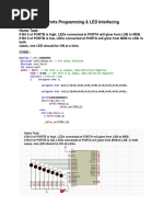 Lab No. 1 - I/O Ports Programming & LED Interfacing: Home Task