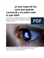 Datos Suyos Que Guarda Facebook y No Pudo Creer Lo Que Halló