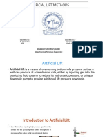 Artificial Lift Methods: Submitted To:-Submitted By: - Er. Akash Rana Harrin Joe Verghese Hod Vivek Vincent (Iiird Year)