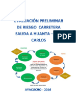Evaluacion Preliminar de Riesgo Carretera Salidaa Huanta - San Carlos 2016