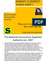 ENVIRONMENT CURRENT AFFAIRS PART7 ACTS RULES REGULATIONS POLICIES SCHEMES