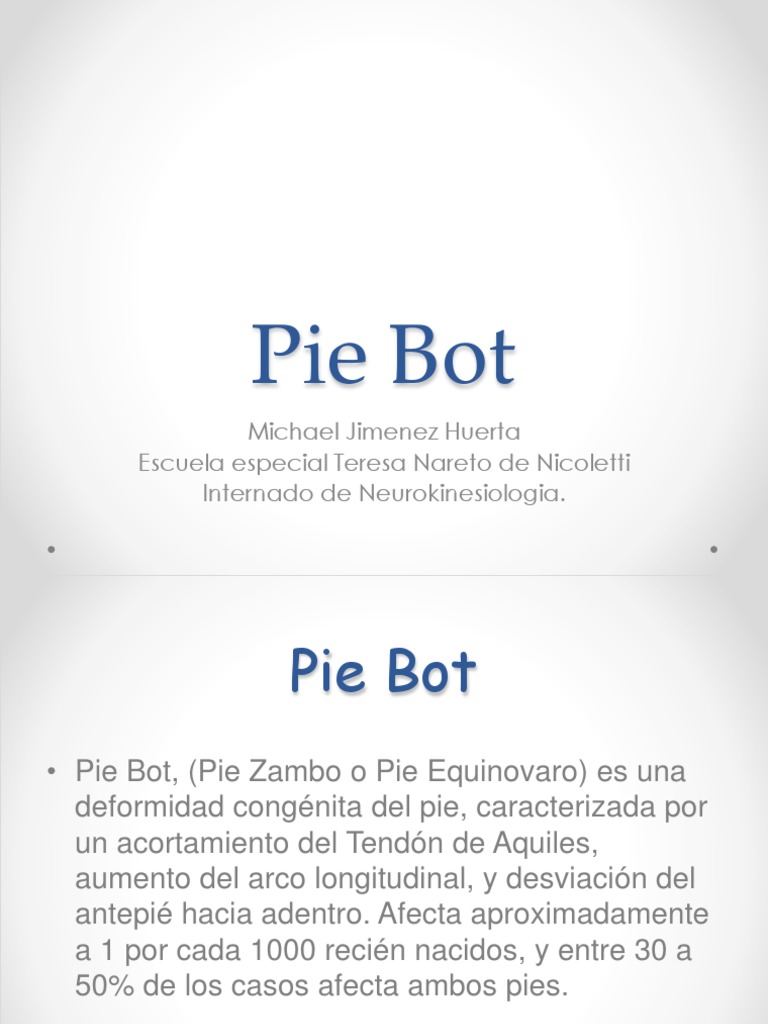Pie Bot PDF PDF Pie Sistema musculoesquelético