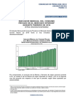 Indicador Mensual del Consumo Privado en el Mercado Interior