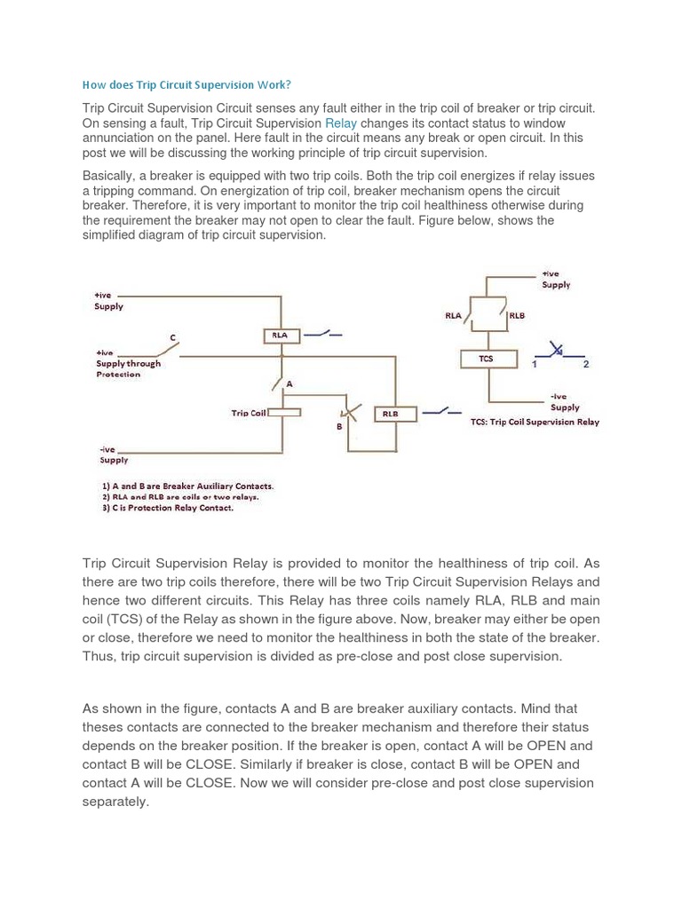 Supervision Circuito de Disparo | PDF | Relay | Switch