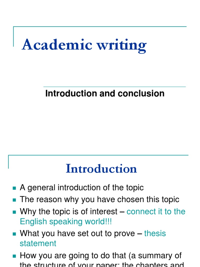 Introduction and Conclusion | PDF