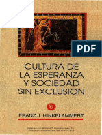 Cultura de La Esperanza y Sociedad Sin Exclusión Franz Hinkelammert