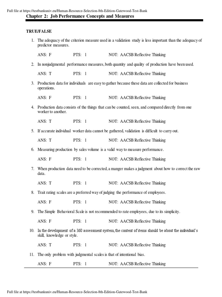 Job Performance Measures Overview | PDF | Performance Appraisal ...