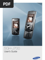 SGH-J700: User's Guide