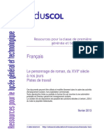 2003 - Le Personnage de Roman, Du XVIIe A Nos Jours PDF