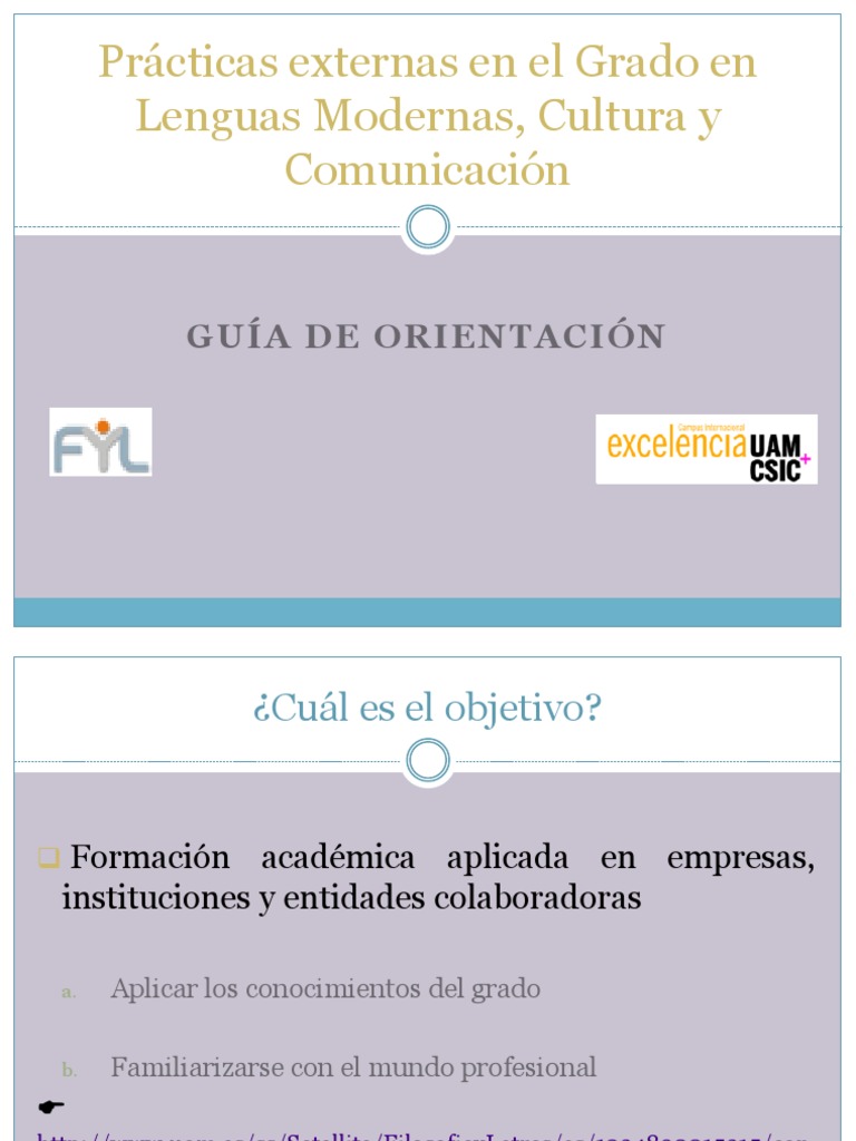 Prácticas Externas en LMCC: Guía UAM | PDF | University | Curriculum