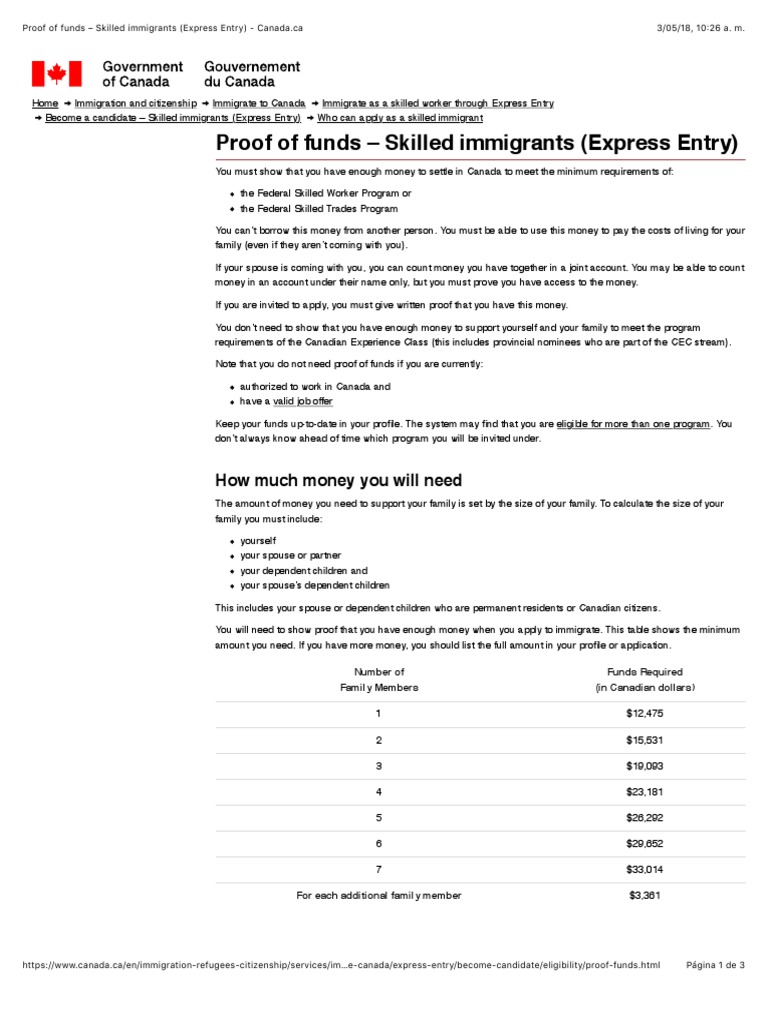 Money Requirements To Migrate | PDF | Permanent Residence (United ...