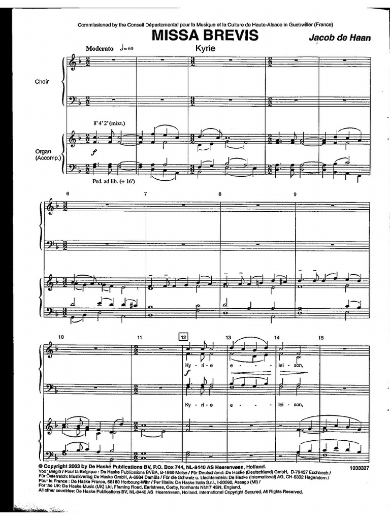 Missa Brevis Jacob de Haan PDF PDF