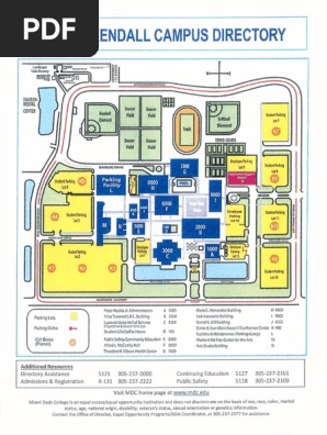 Miami Dade Kendall Campus Map Miami-Dade College - Kendall Campus Map | Pdf