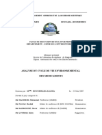 Analyse de Cycle de Vie Envorinemental Du Médicament