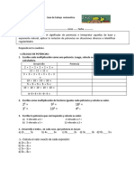 Guía de Trabajo Matemática Potencias 2