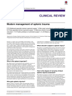 Clinical Review: Modern Management of Splenic Trauma