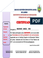 Certificado Ugel