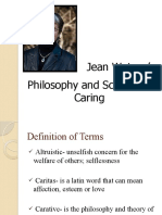 Philosophy and Science of Caring Jean Watson's